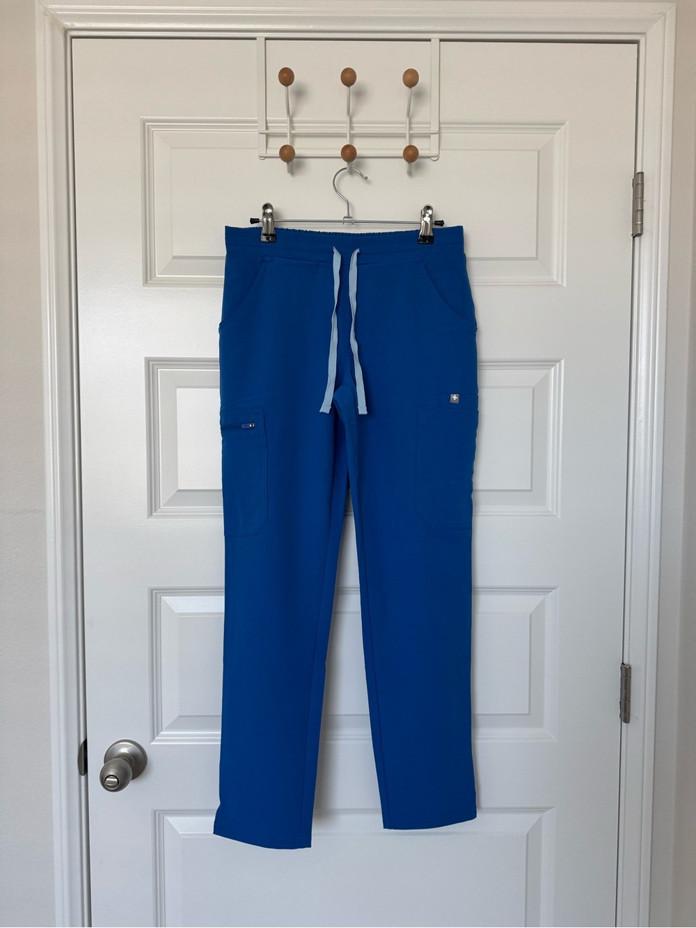 Royal Blue Scrub Pants with Baby Blue Drawstring 🩺